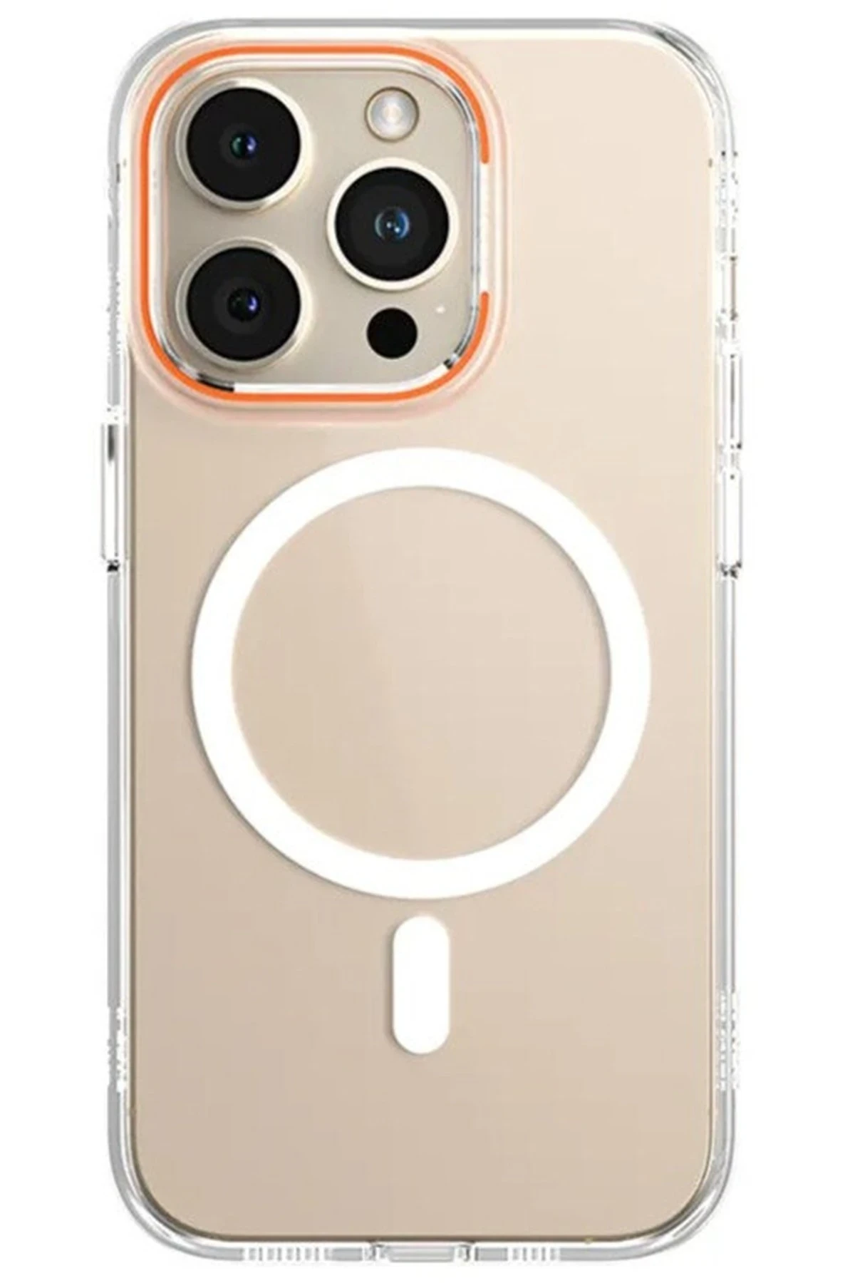 Newface iPhone 14 Pro Kılıf Blueo Anti Drop Magsafe Kapak - Turuncu