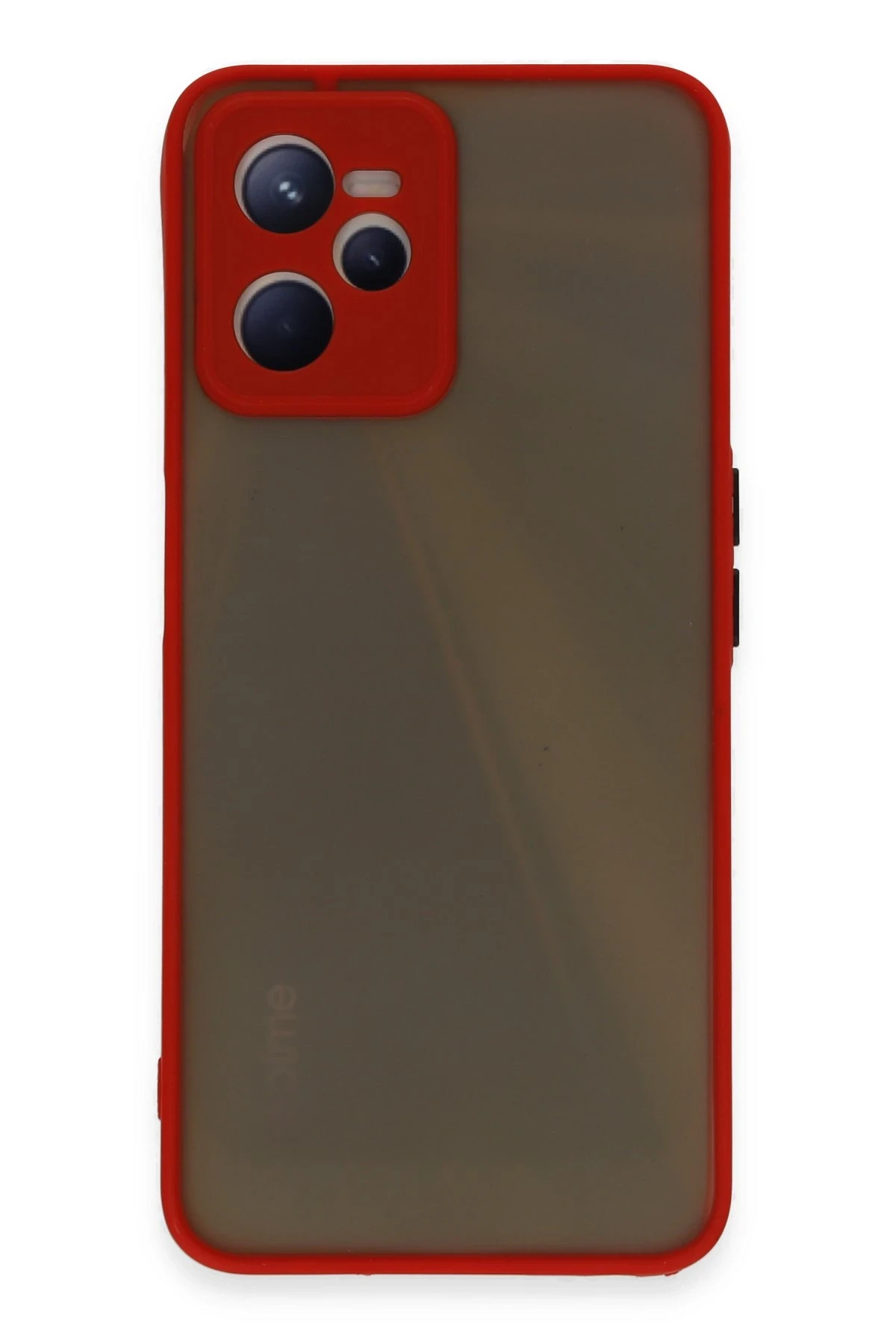 Newface Realme C35 Kılıf Montreal Silikon Kapak - Kırmızı
