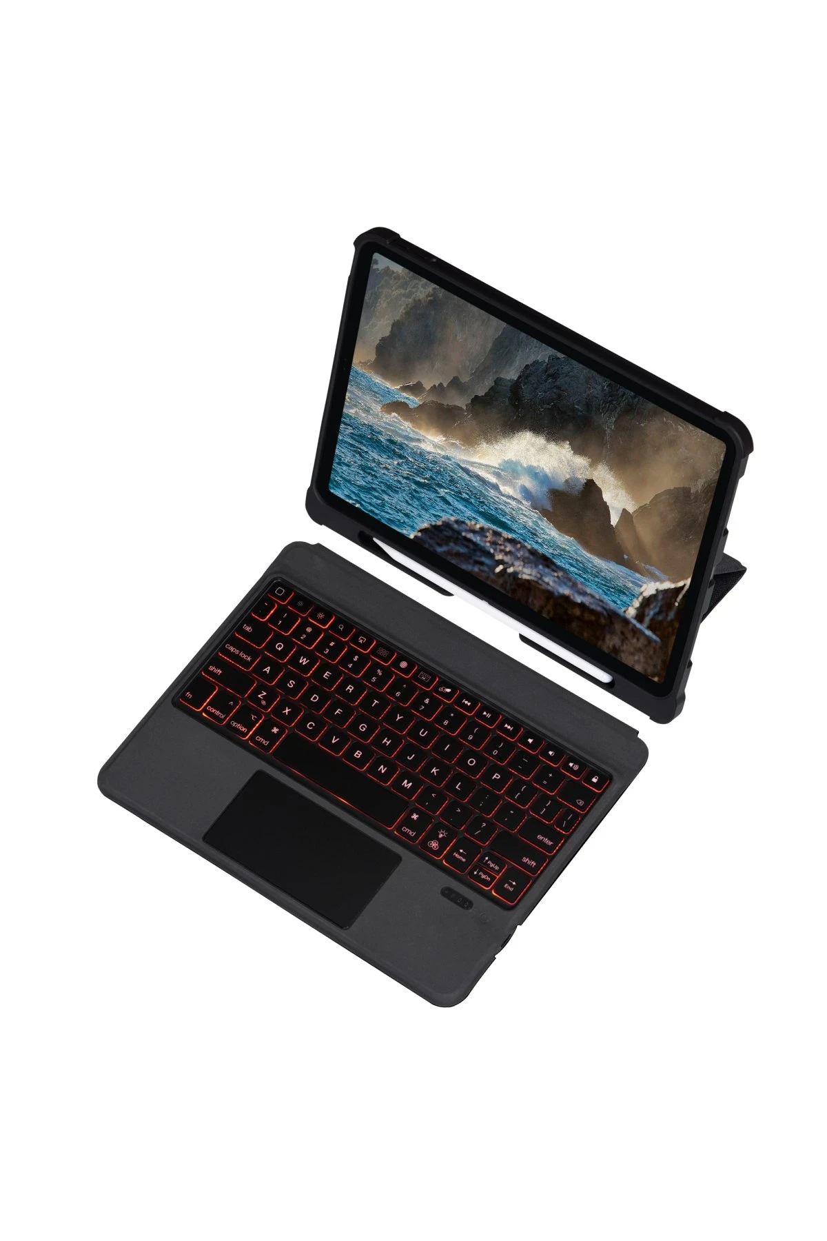 Newface T5208D iPad 2022 10.9 (10.nesil) Kılıf İnter Ledli Klavyeli Tablet Kılıfı - Siyah