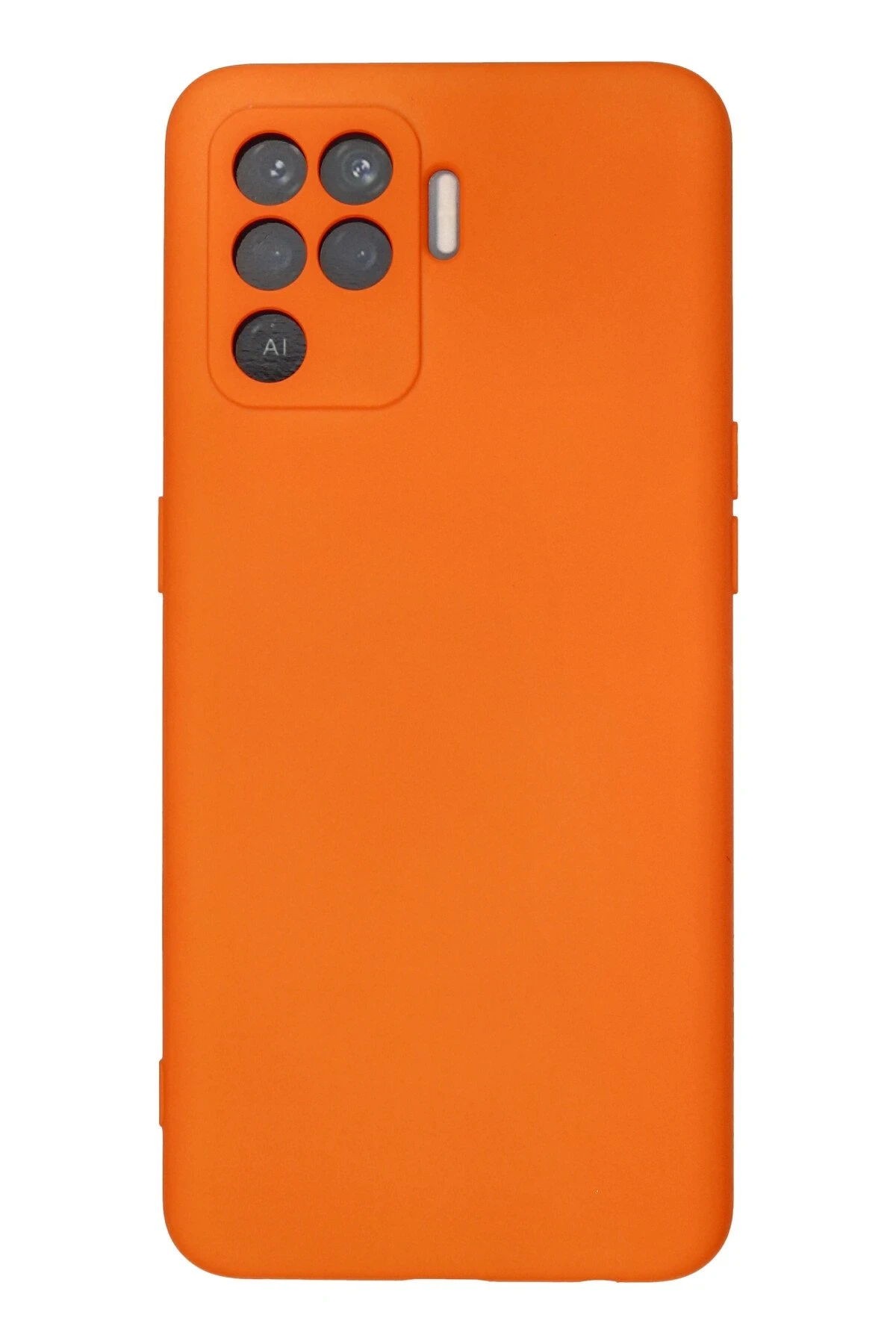 Newface Oppo Reno 5 Lite Kılıf Nano içi Kadife Silikon - Turuncu