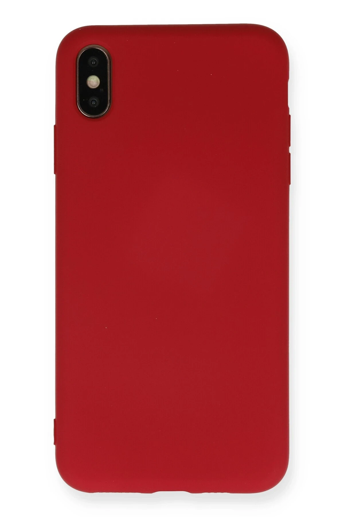 Newface iPhone XS Max Kılıf Nano içi Kadife Silikon - Kırmızı