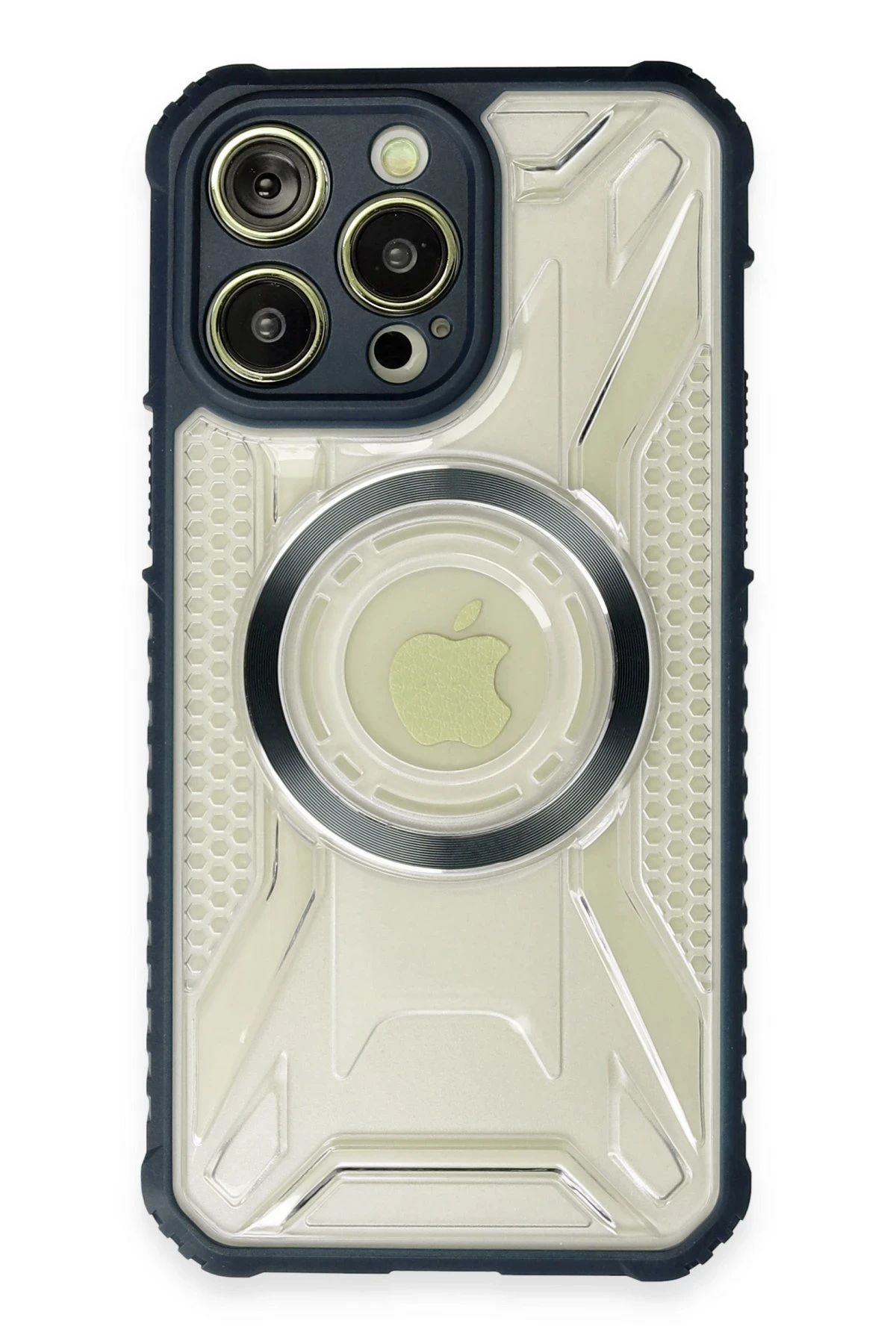 Newface iPhone 13 Pro Max Kılıf Prag Magneticsafe Kapak - Lacivert