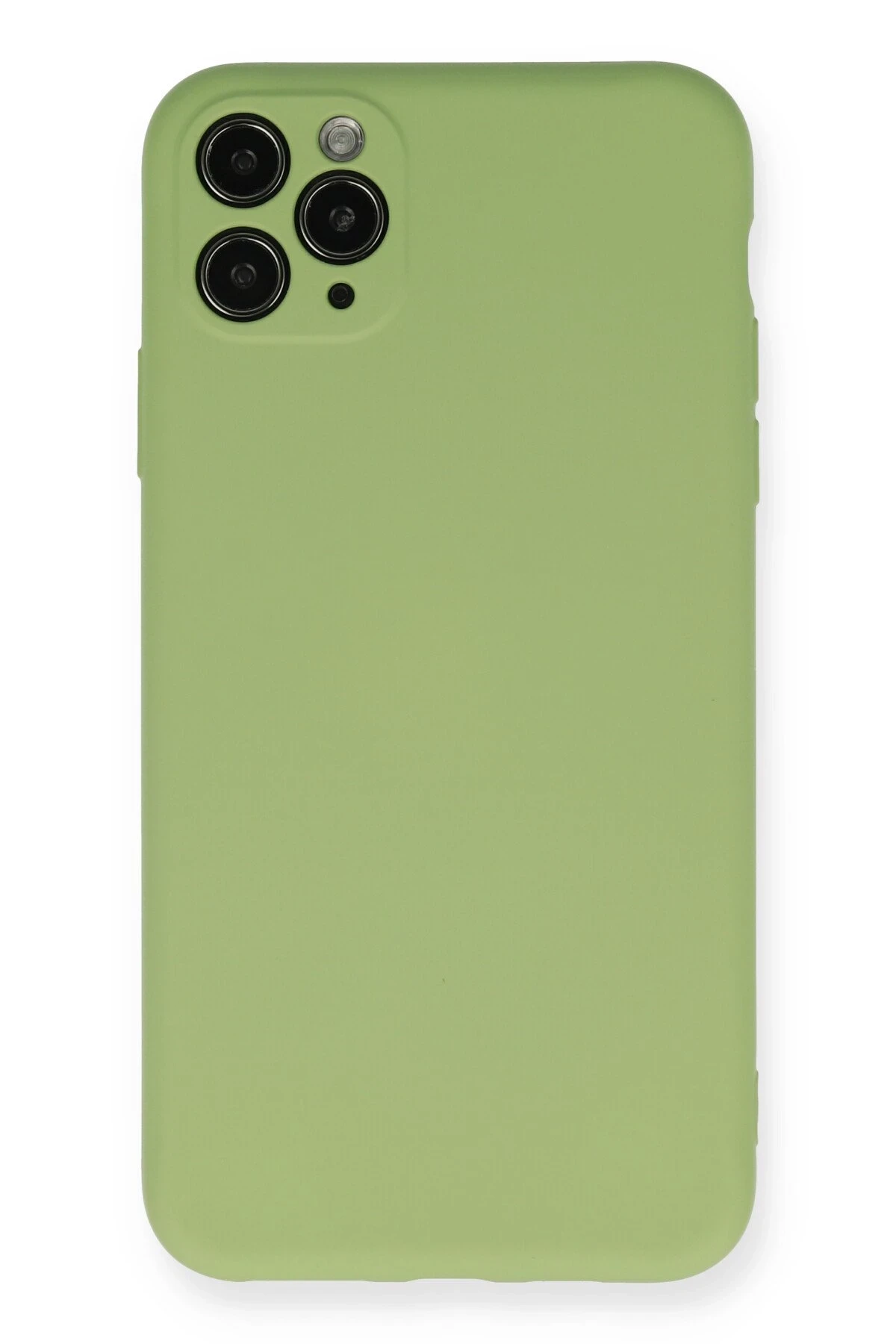 Newface iPhone 11 Pro Max Kılıf Nano içi Kadife Silikon- Yeşil