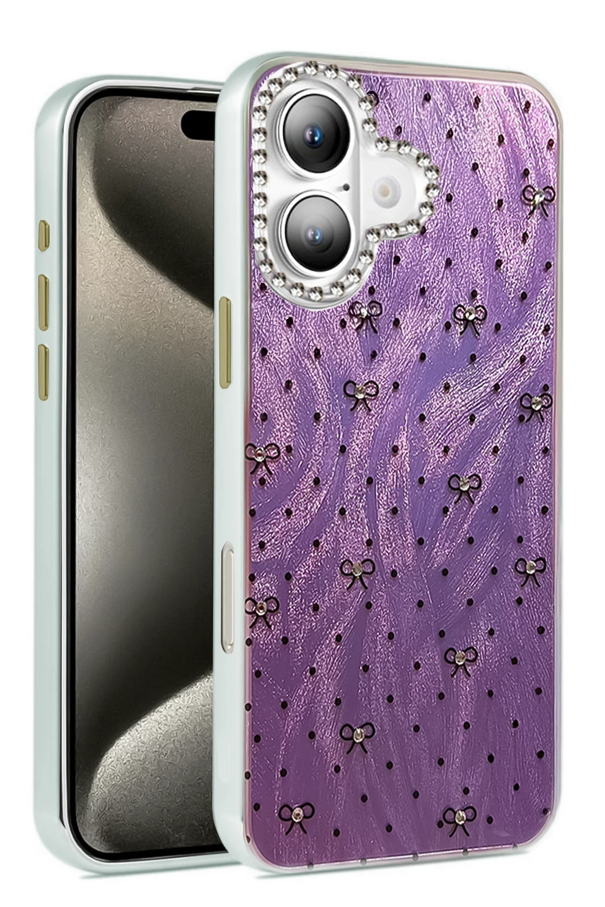 Newface iPhone 16 Kılıf Blade Aynalı Desenli Kapak - Desen 2