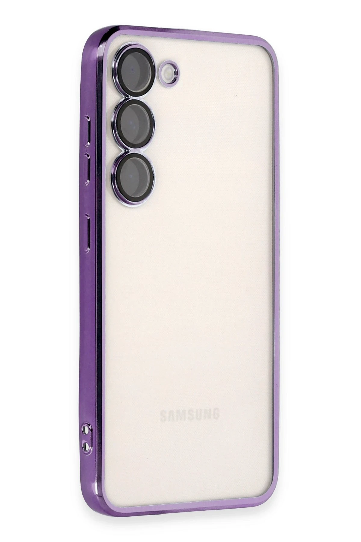 Newface Samsung Galaxy S24 Plus Kılıf Razer Lensli Silikon - Mor