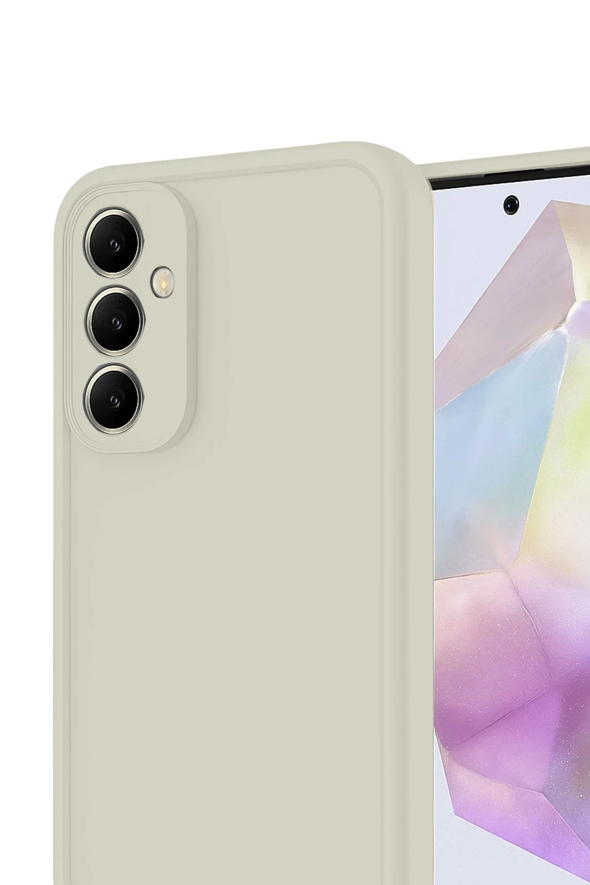 Newface Samsung Galaxy A56 Kılıf Viera Silikon - Krem