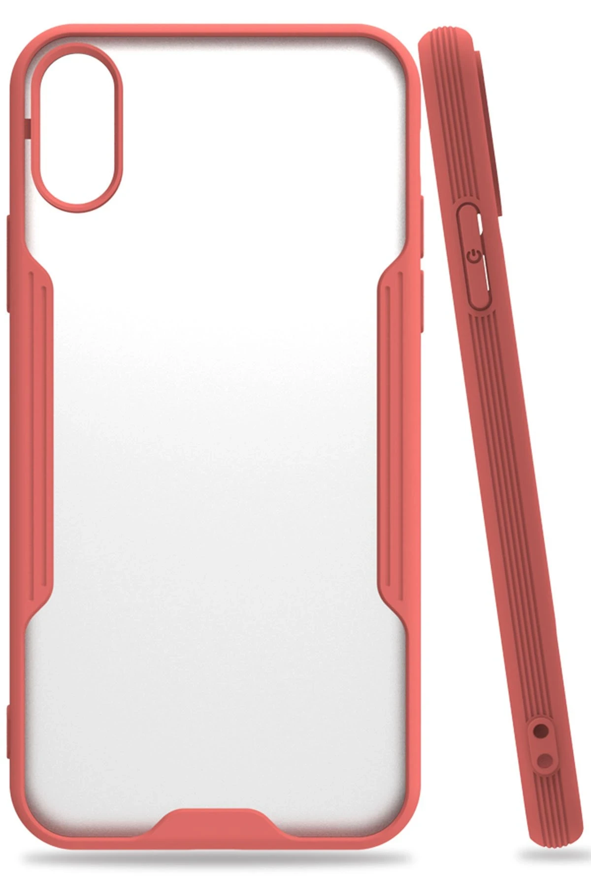 Newface iPhone X Kılıf Platin Silikon - Pembe