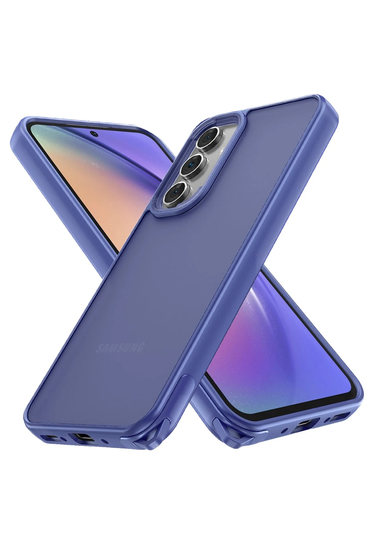 Newface Samsung Galaxy A34 5G Kılıf Elegant Kapak - Açık Mavi