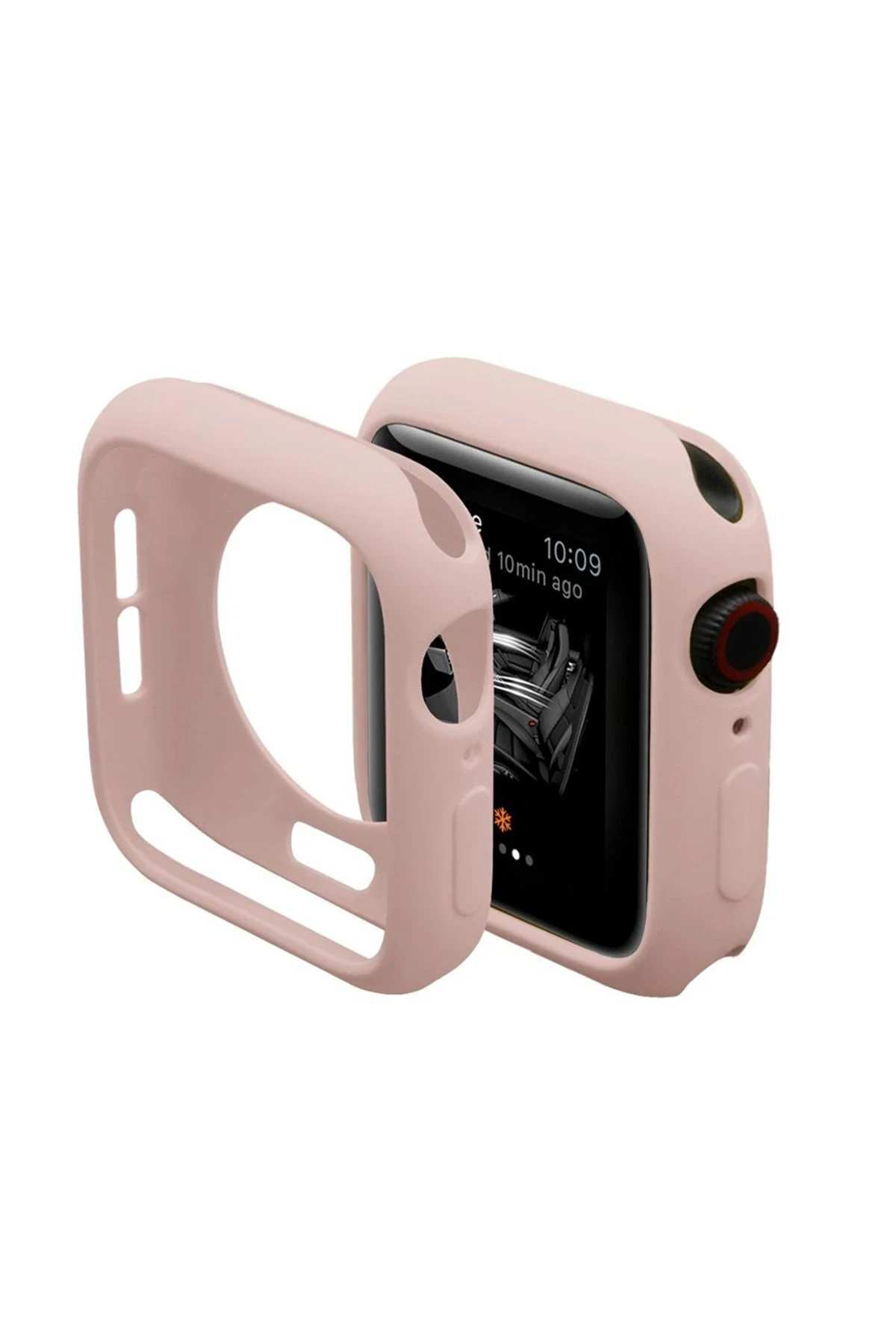 Newface Apple Watch 38mm Silikon Alt Kasa - Pudra