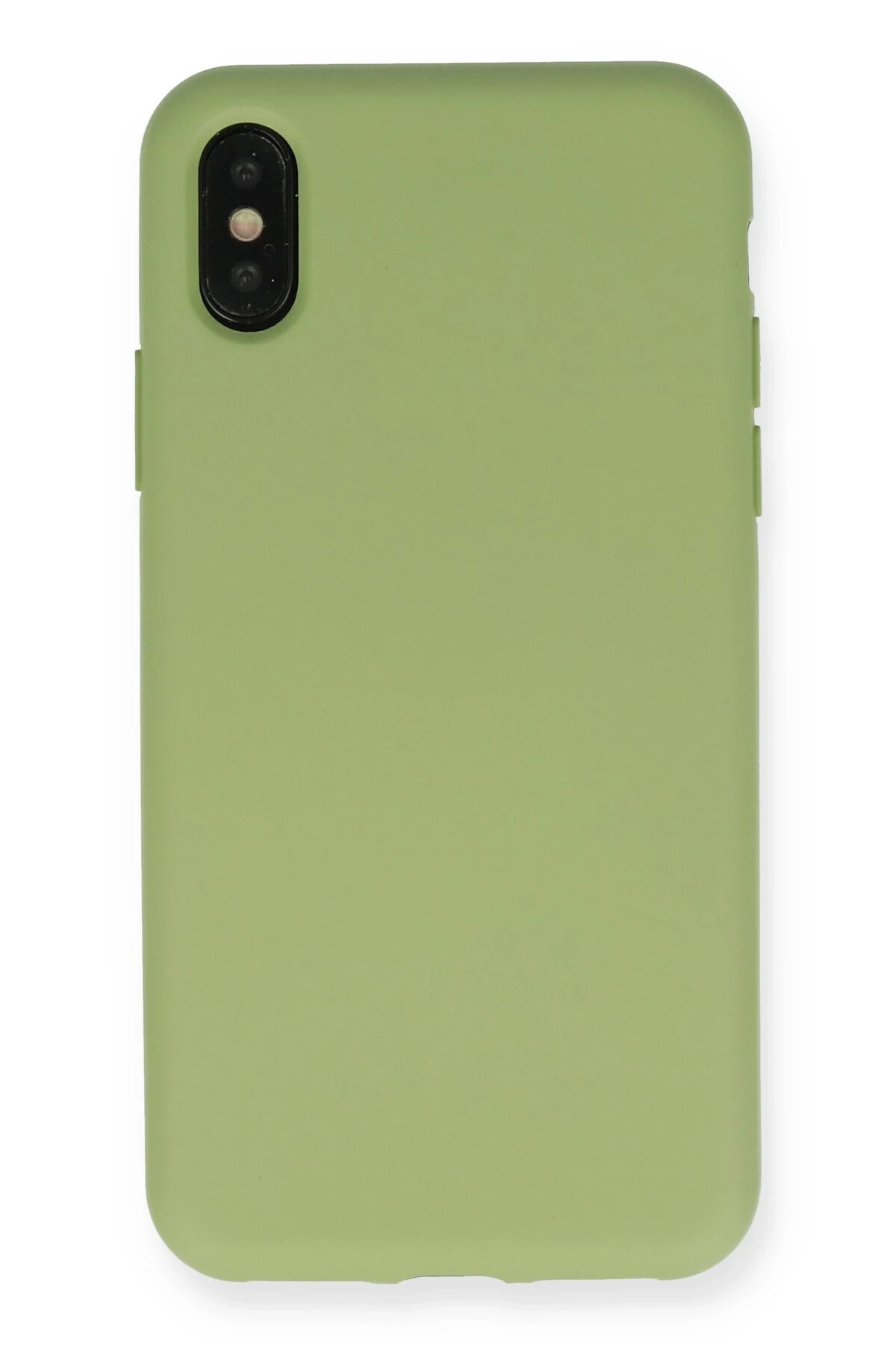 Newface iPhone XS Max Kılıf Nano içi Kadife Silikon - Yeşil
