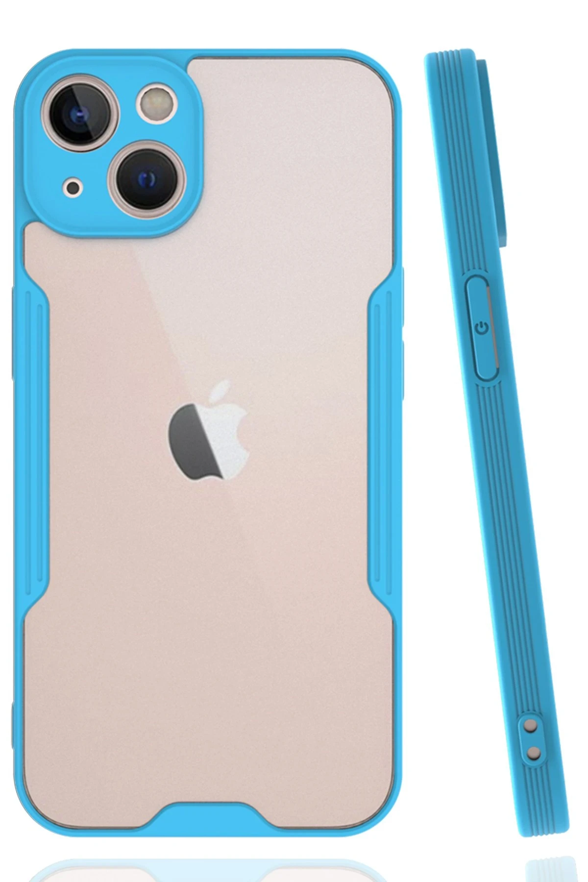 Newface iPhone 14 Kılıf Platin Silikon - Mavi