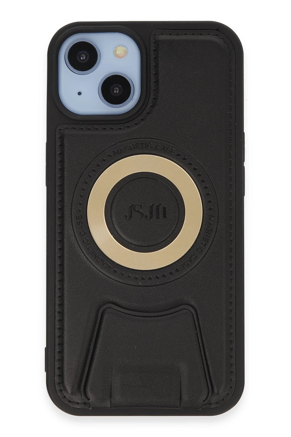 Newface iPhone 14 Kılıf Merkür Magneticsafe Standlı Kapak - Siyah