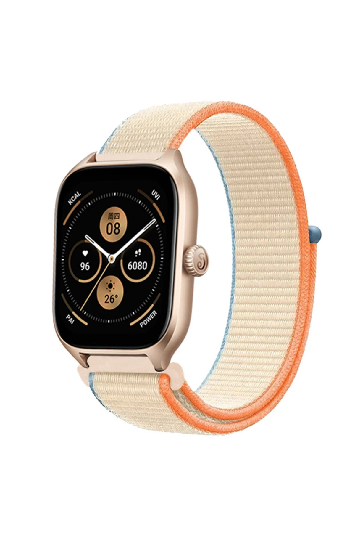 Newface Watch 22mm Hasırlı Cırtcırtlı Kordon - Krem