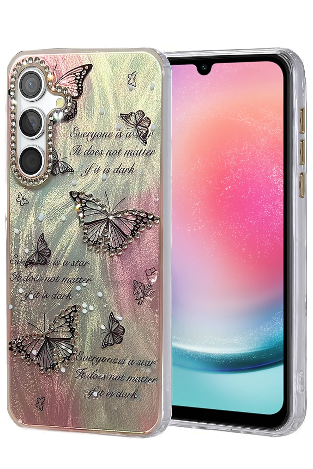 Newface Samsung Galaxy A24 4G Kılıf Blade Aynalı Desenli Kapak - Desen 6