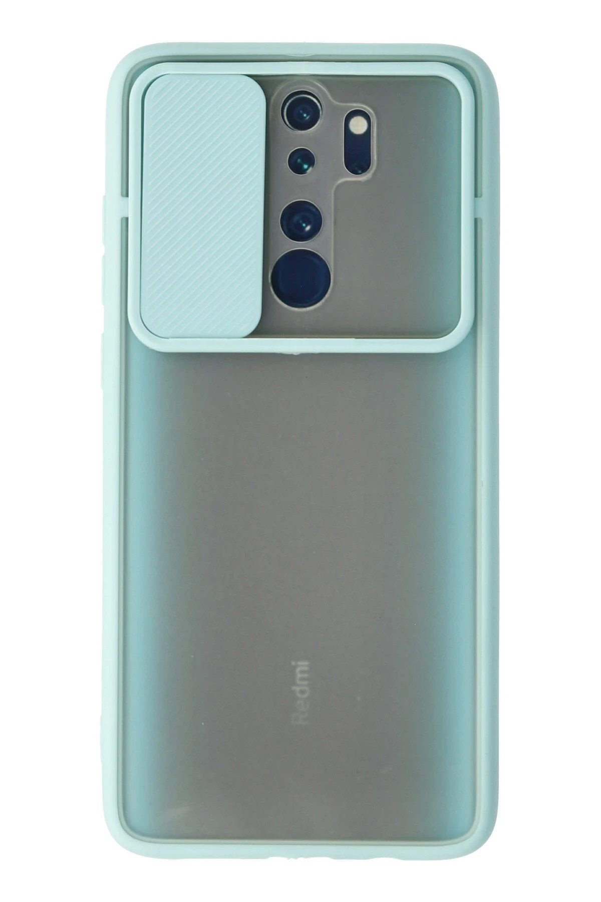 Newface Xiaomi Redmi Note 8 Pro Kılıf Palm Buzlu Kamera Sürgülü Silikon - Turkuaz
