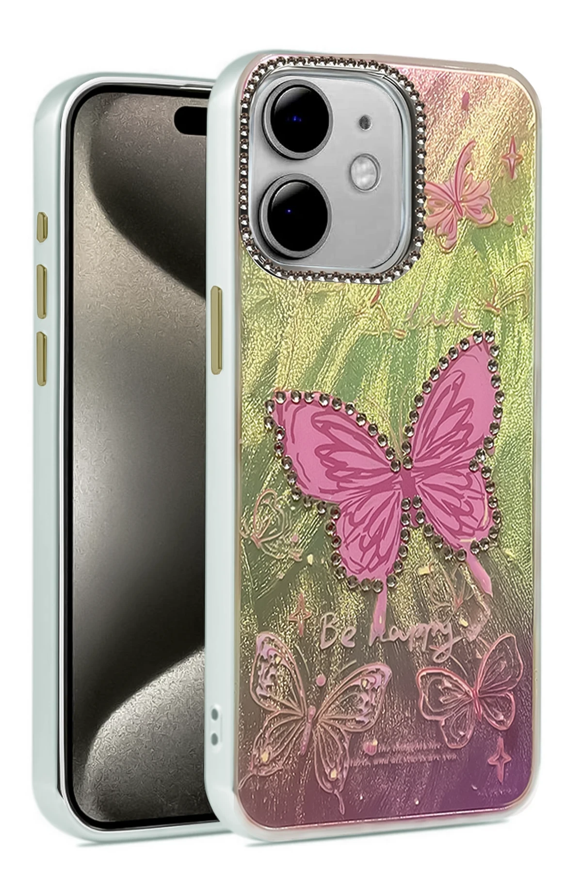 Newface iPhone 11 Kılıf Blade Aynalı Desenli Kapak - Desen 5