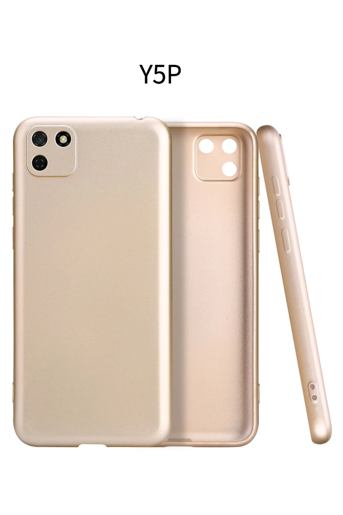 Newface Huawei Y5P Kılıf First Silikon - Gold