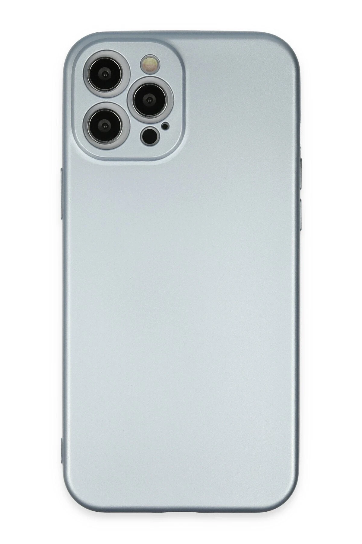 Newface iPhone 12 Pro Max Kılıf Nano içi Kadife Silikon - Sky Blue