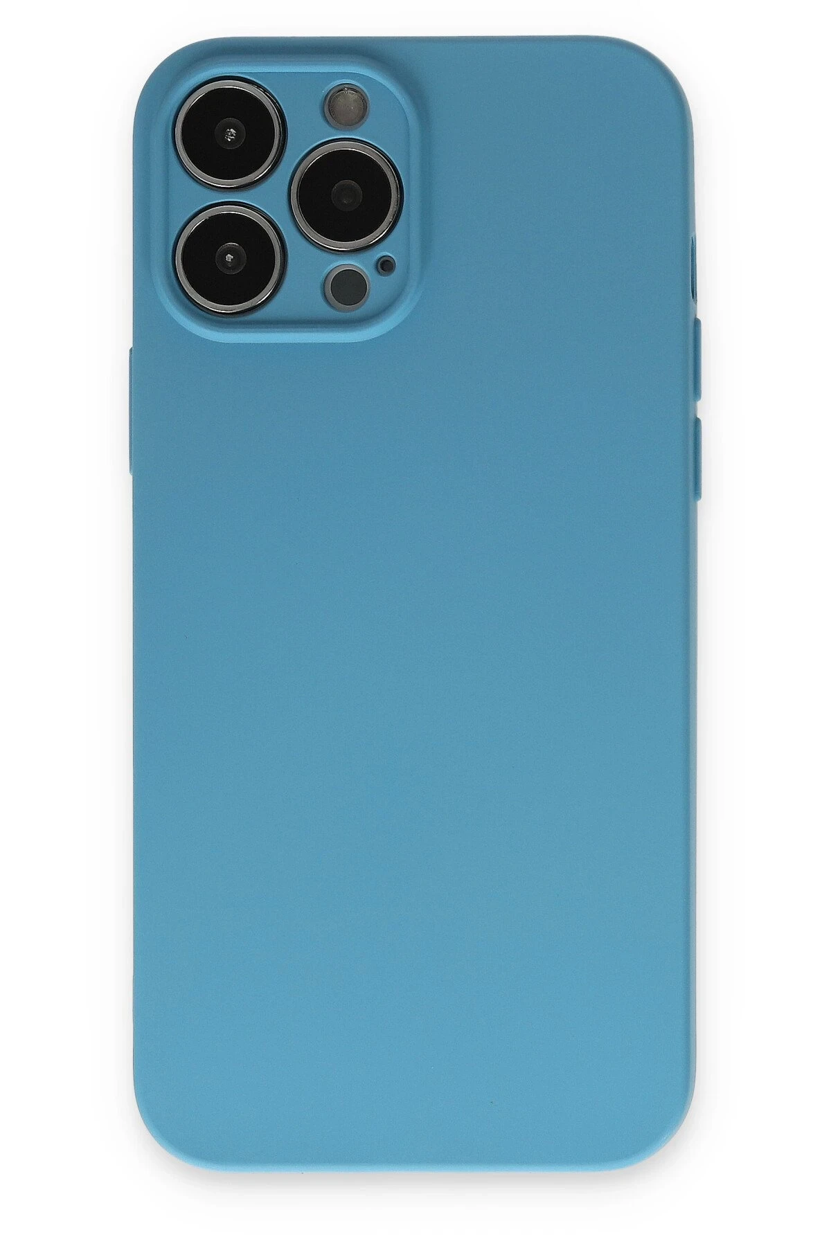 Newface iPhone 15 Pro Max Kılıf Nano içi Kadife Silikon - Mavi