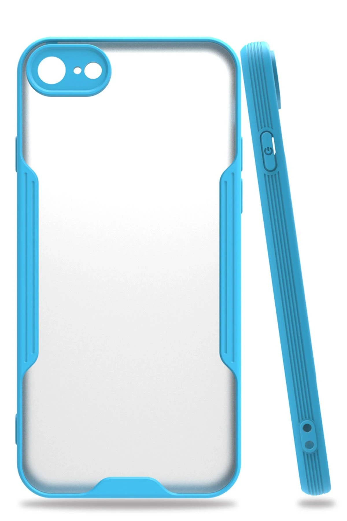 Newface iPhone 7 Kılıf Platin Silikon - Mavi