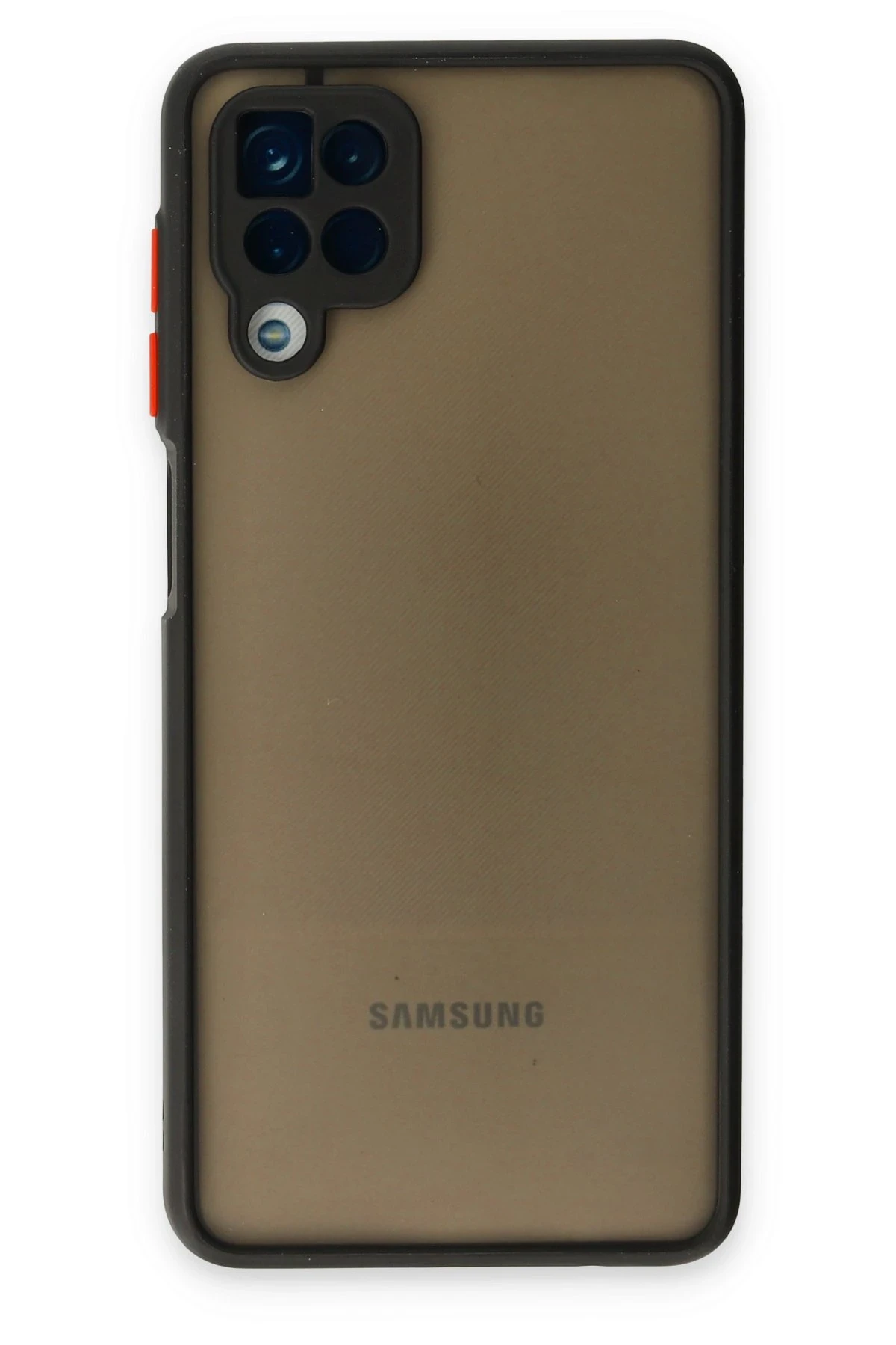 Newface Samsung Galaxy A12 Kılıf Montreal Silikon Kapak - Siyah