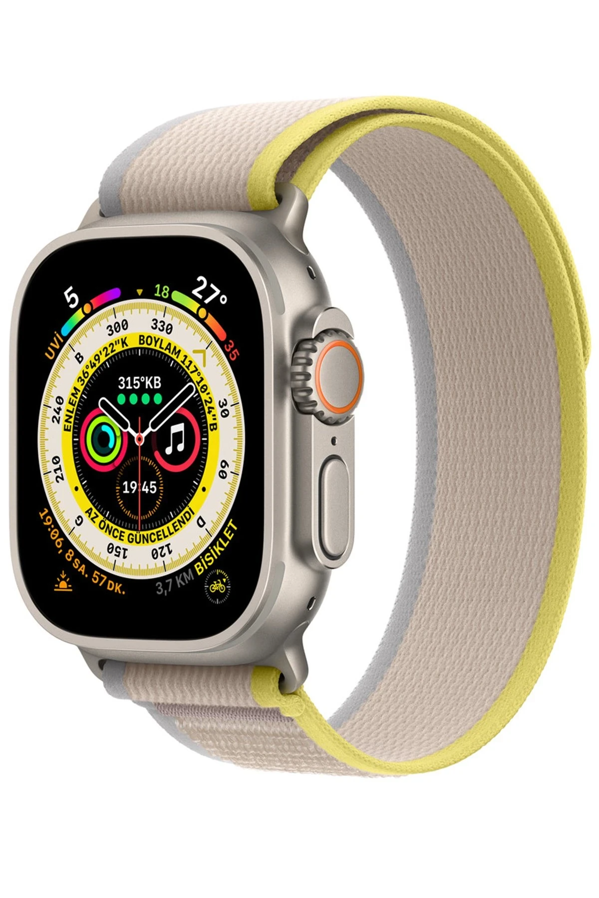 Newface Apple Watch 38mm Trail Kordon - Sarı-Bej