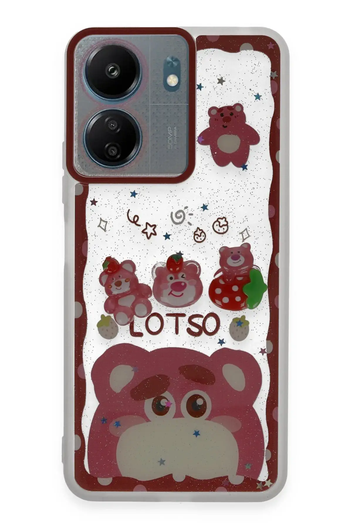 Newface Xiaomi Redmi 13C Kılıf Sweet Desenli Silikon Kapak - Pembe