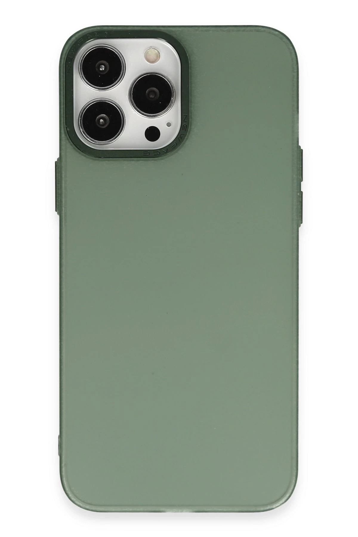 Newface iPhone 14 Pro Kılıf Modos Metal Kapak - Koyu Yeşil