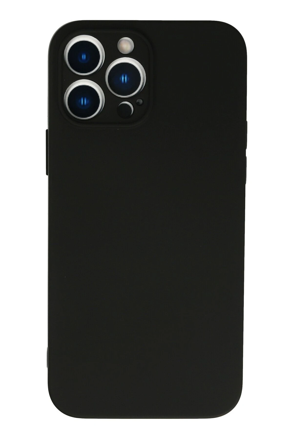 Newface iPhone 13 Pro Max Kılıf Nano içi Kadife Silikon - Siyah