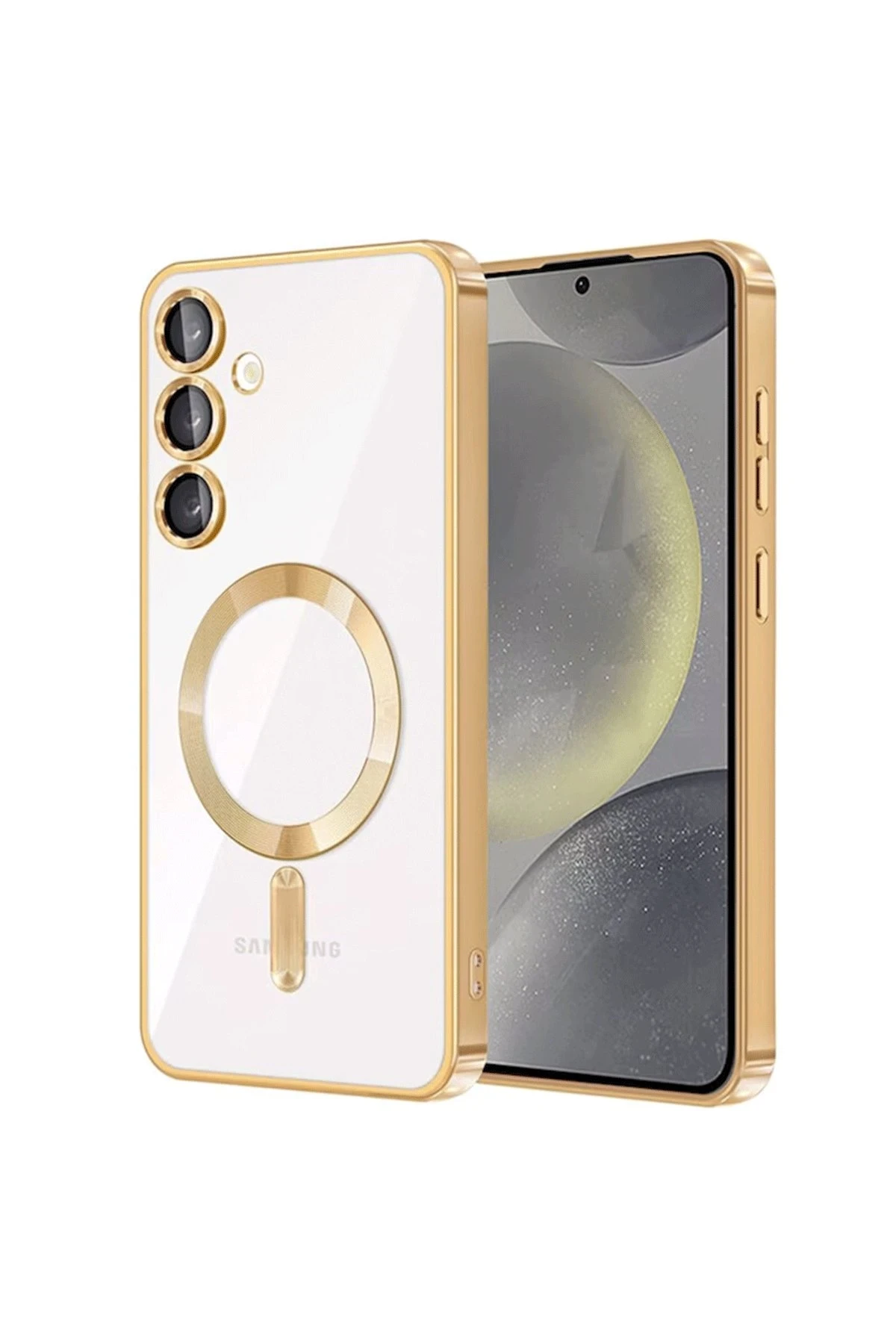 Newface Samsung Galaxy S24 Plus Kılıf Kross Magneticsafe Kapak - Gold