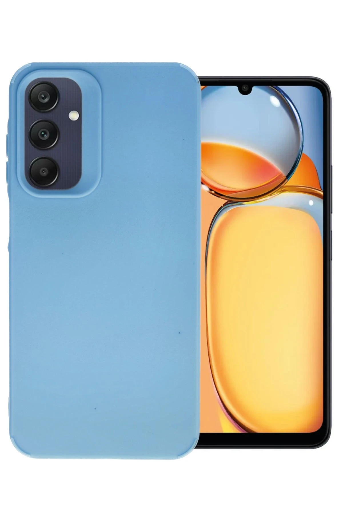 Newface Samsung Galaxy A15 4G Kılıf Petro Silikon - Mavi