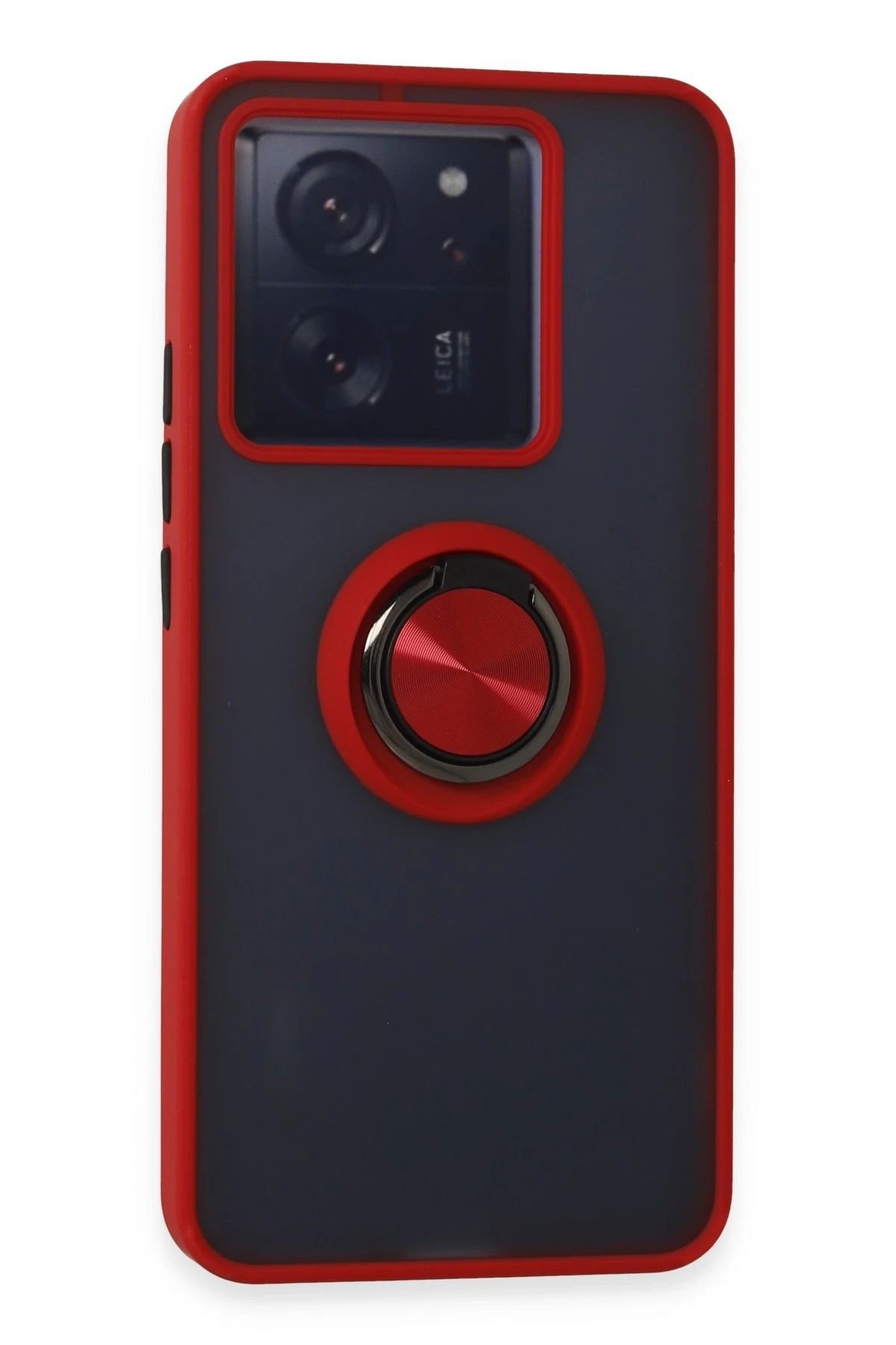 Newface Xiaomi Mi 13T Kılıf Montreal Yüzüklü Silikon Kapak - Kırmızı