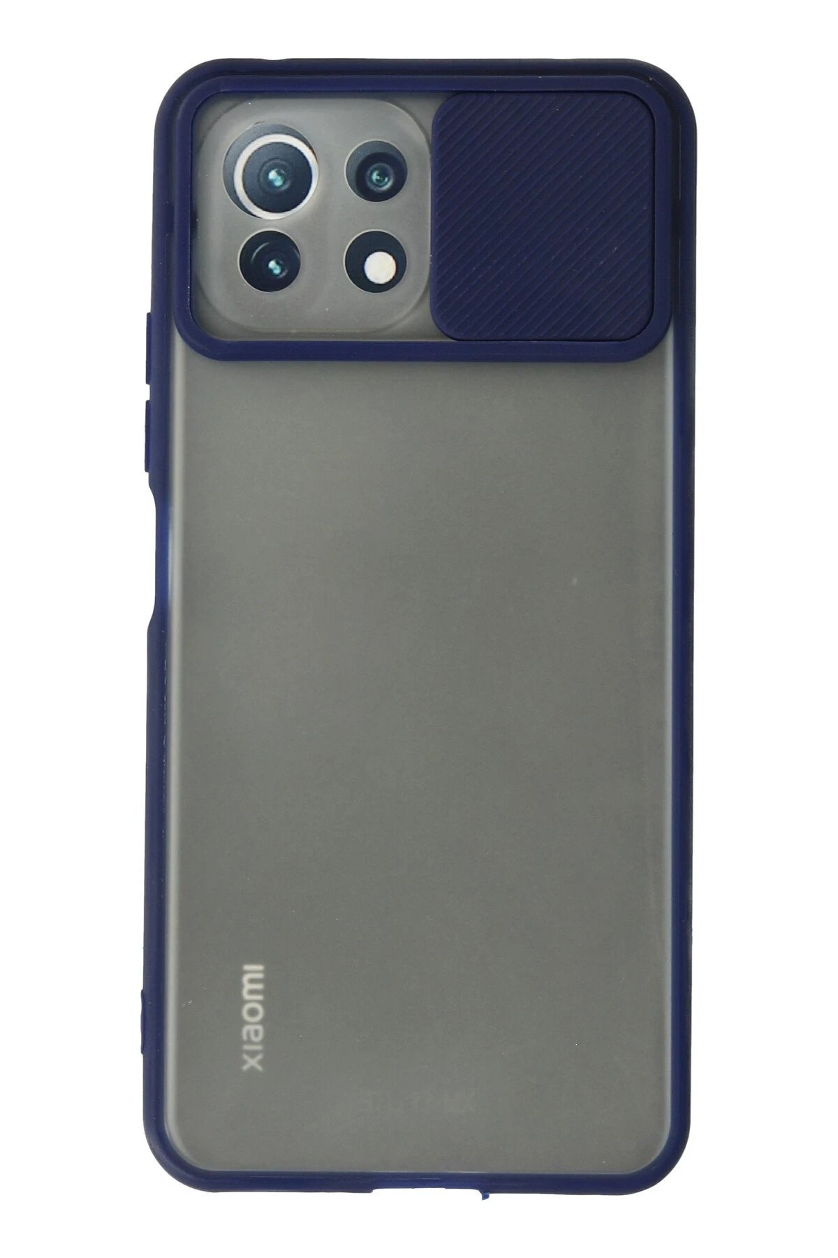 Newface Xiaomi Mİ 11 Lite Kılıf Palm Buzlu Kamera Sürgülü Silikon - Lacivert