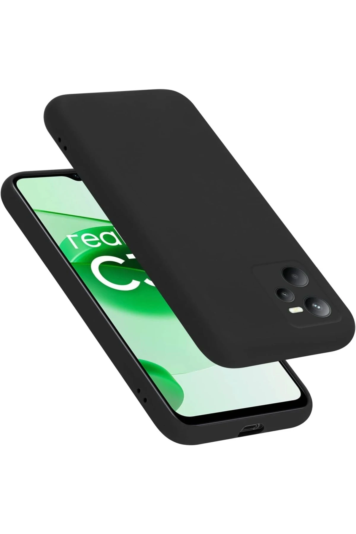 Newface Realme C35 Kılıf First Silikon - Siyah