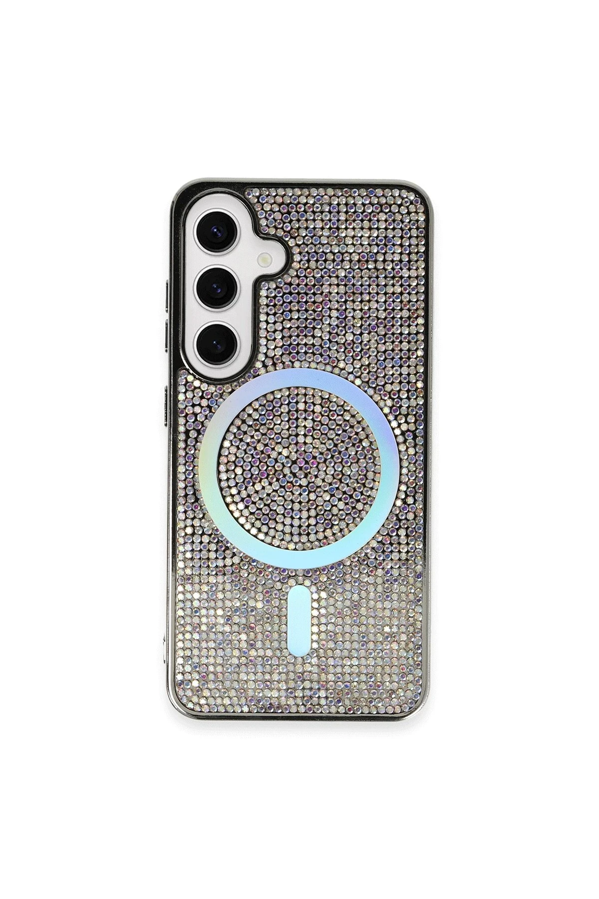 Newface Samsung Galaxy S24 Kılıf Diamond Magsafe Kapak - Rainbow