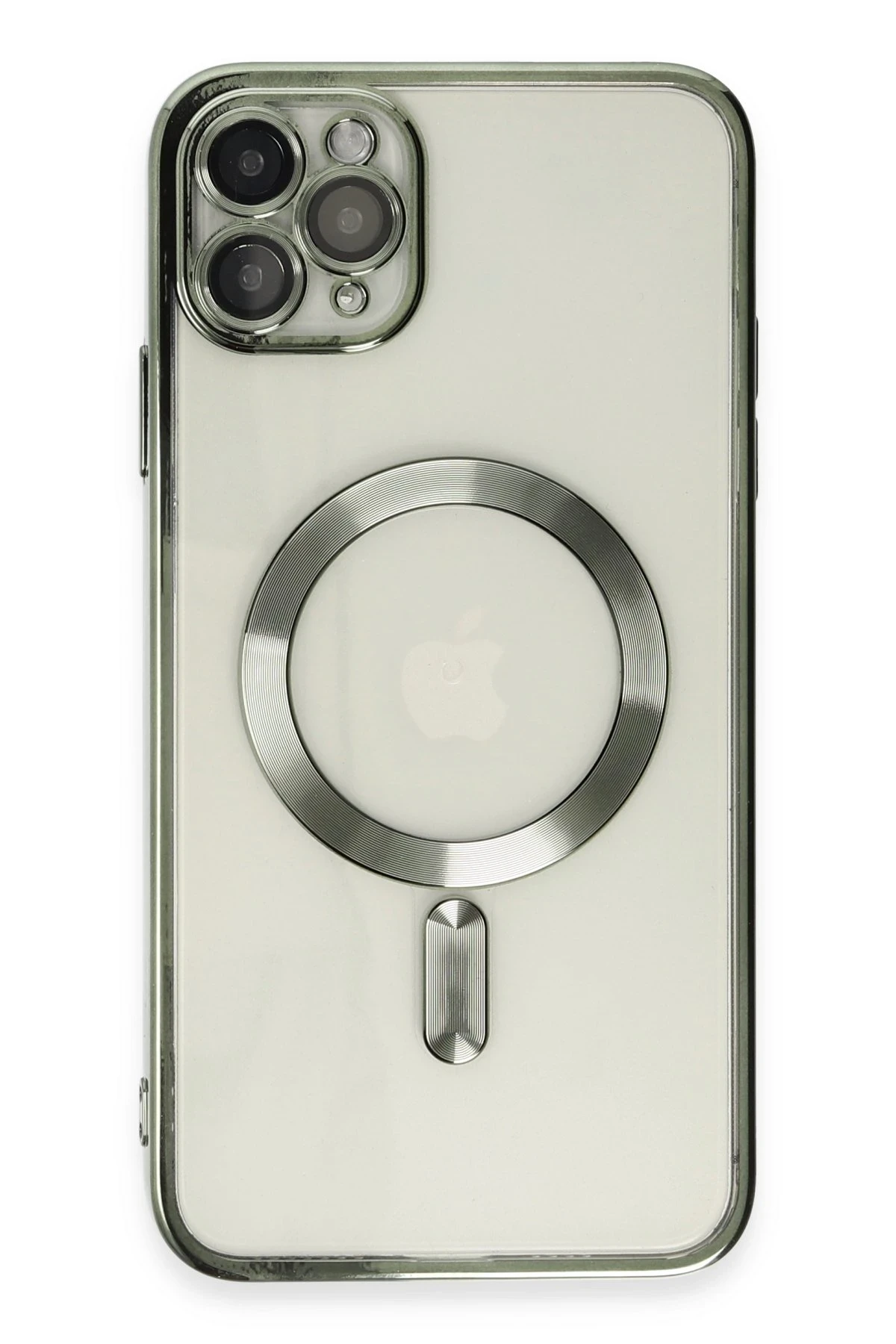 Newface iPhone 11 Pro Max Kılıf Kross Magneticsafe Kapak - Koyu Yeşil