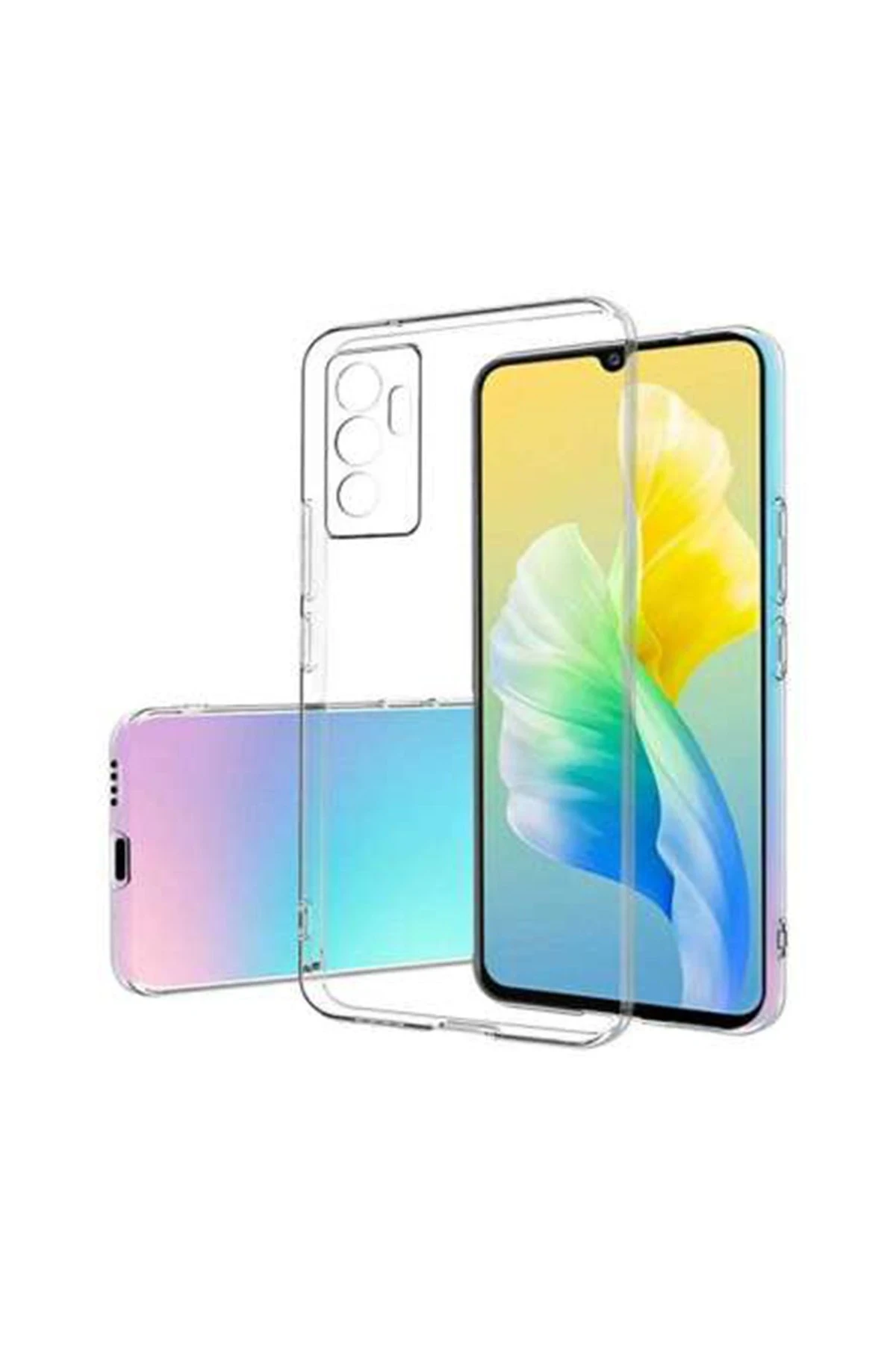 Newface Vivo V23 5G Kılıf Lüx Şeffaf Silikon
