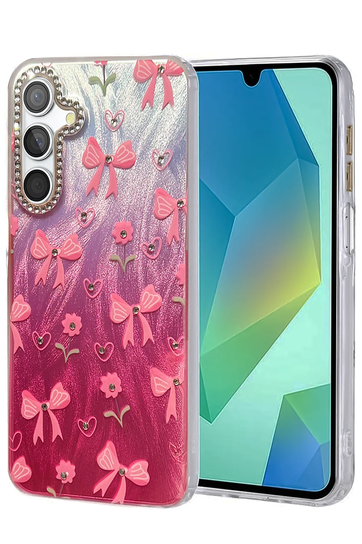 Newface Samsung Galaxy S24 FE Kılıf Blade Aynalı Desenli Kapak - Desen 3