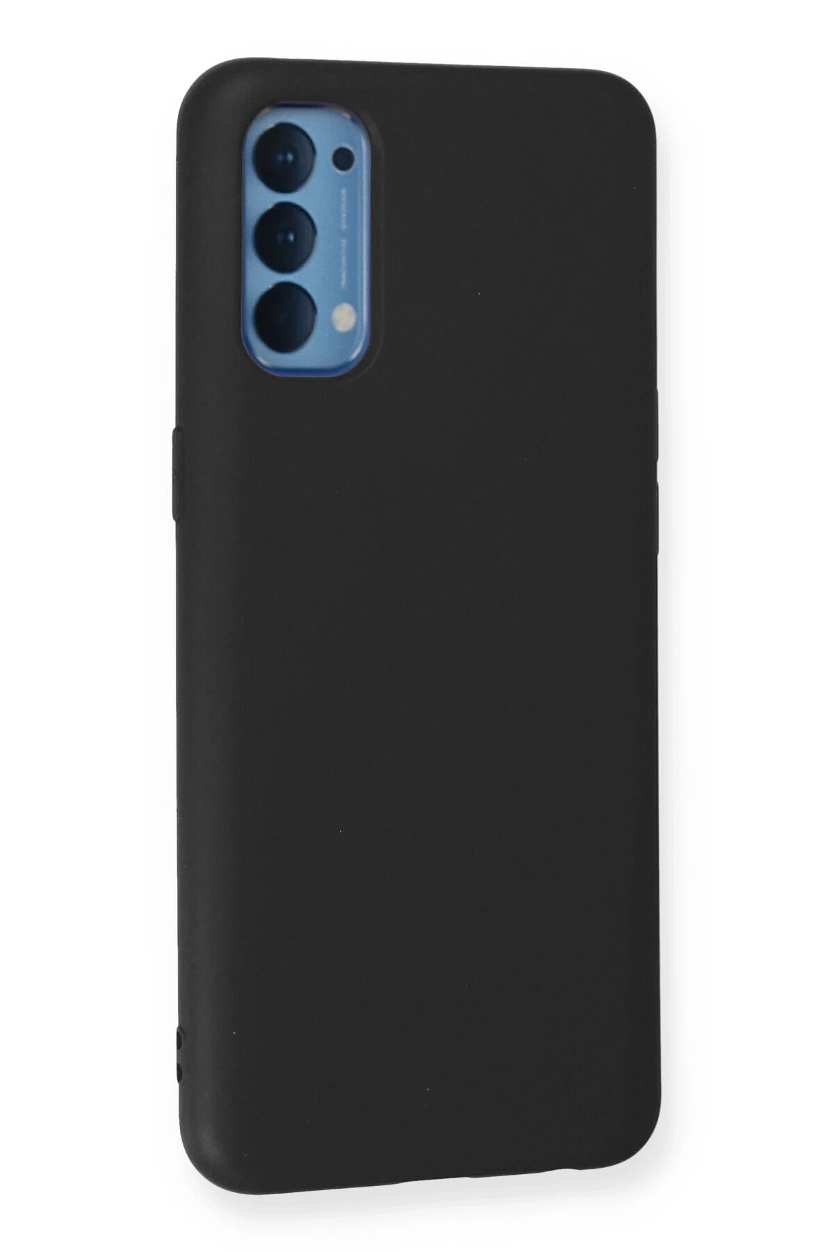Newface Oppo Reno 4 Kılıf Nano içi Kadife Silikon - Siyah
