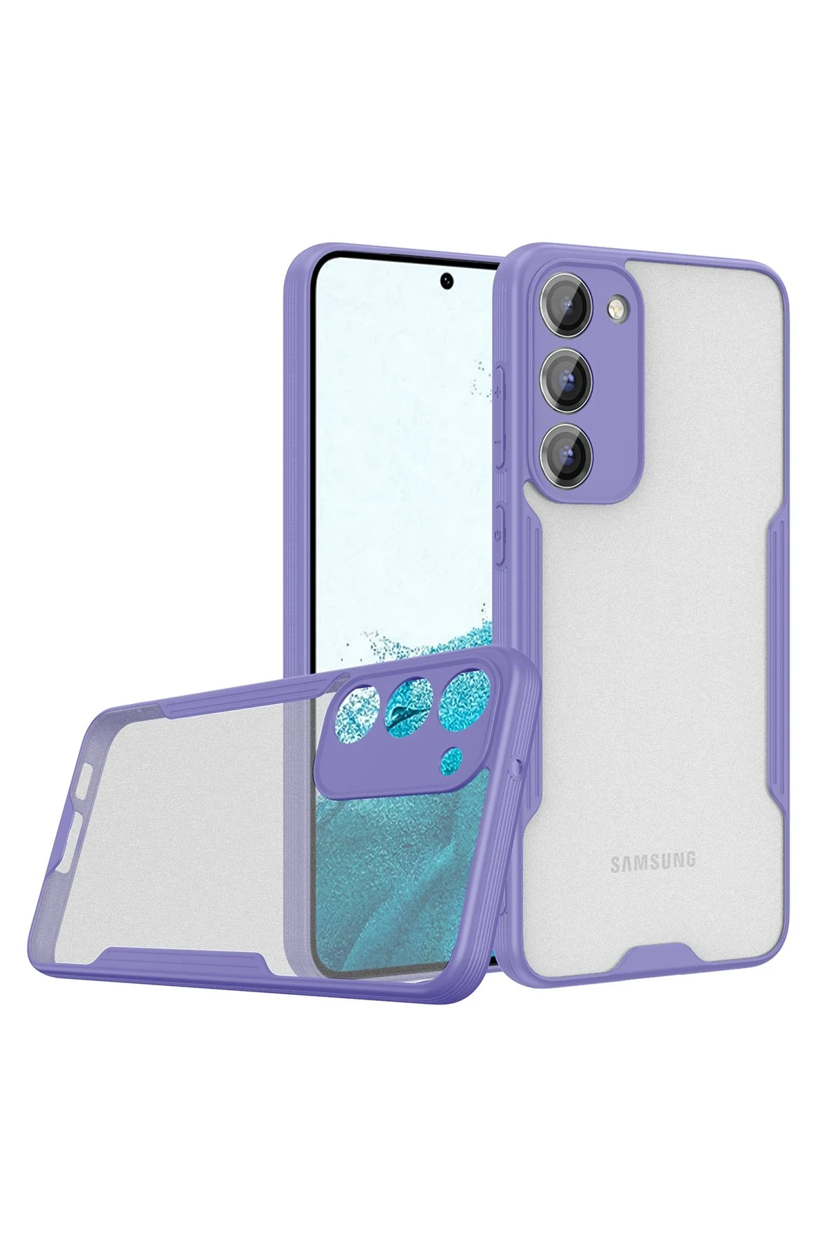 Newface Samsung Galaxy S23 Plus Kılıf Platin Silikon - Lila