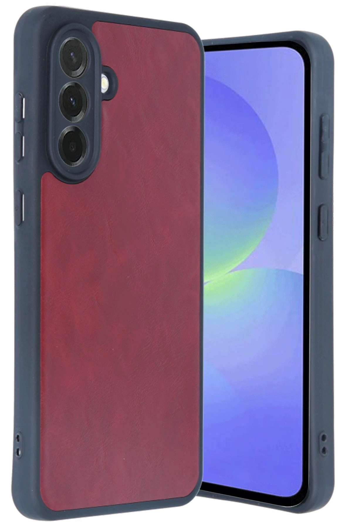 Newface Samsung Galaxy A15 4G Kılıf Aras Deri Kapak - Bordo