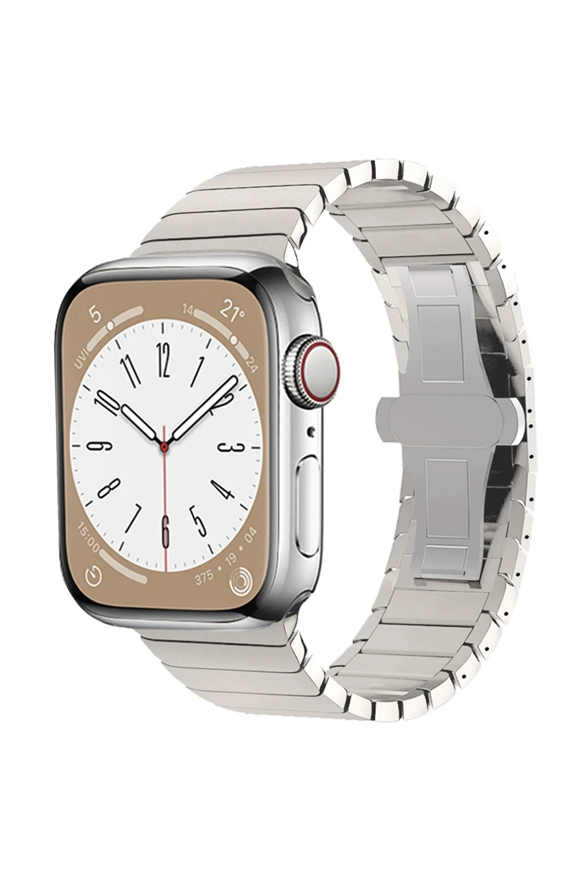 Newface Apple Watch 38mm KR413 Fine Steel Kordon - Yıldız Işığı