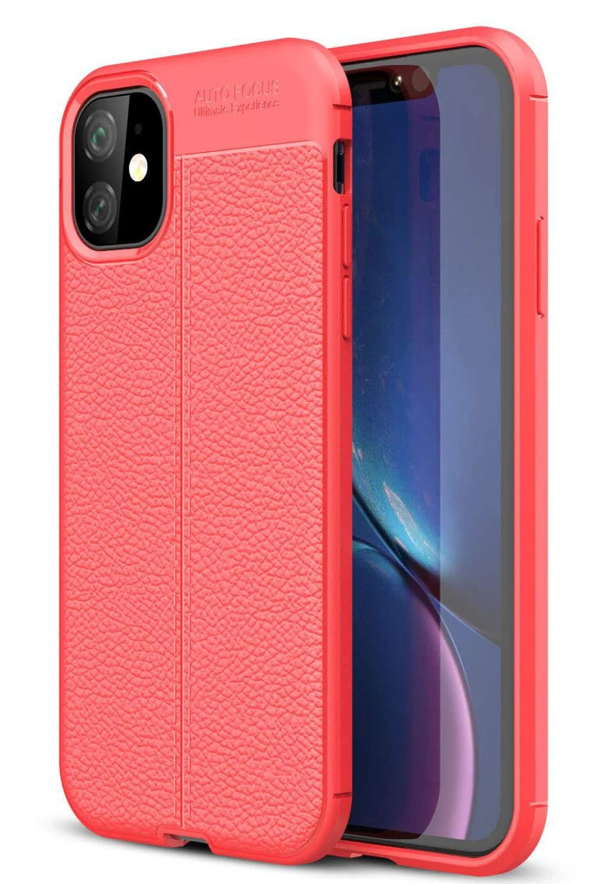 Newface iPhone 11 Kılıf Auto Focus Kapak - Kırmızı