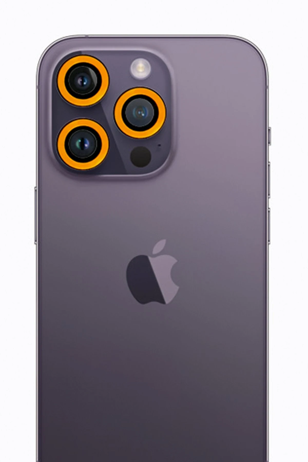Newface iPhone 12 Pro Neon Fosforlu Kamera Lens - Sarı