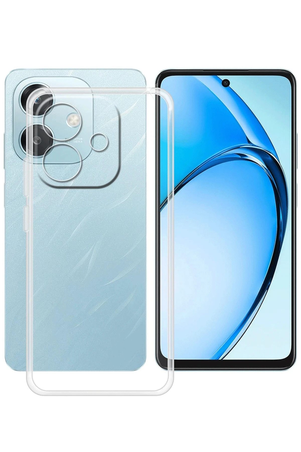 Newface Oppo A3 Kılıf Lüx Şeffaf Silikon