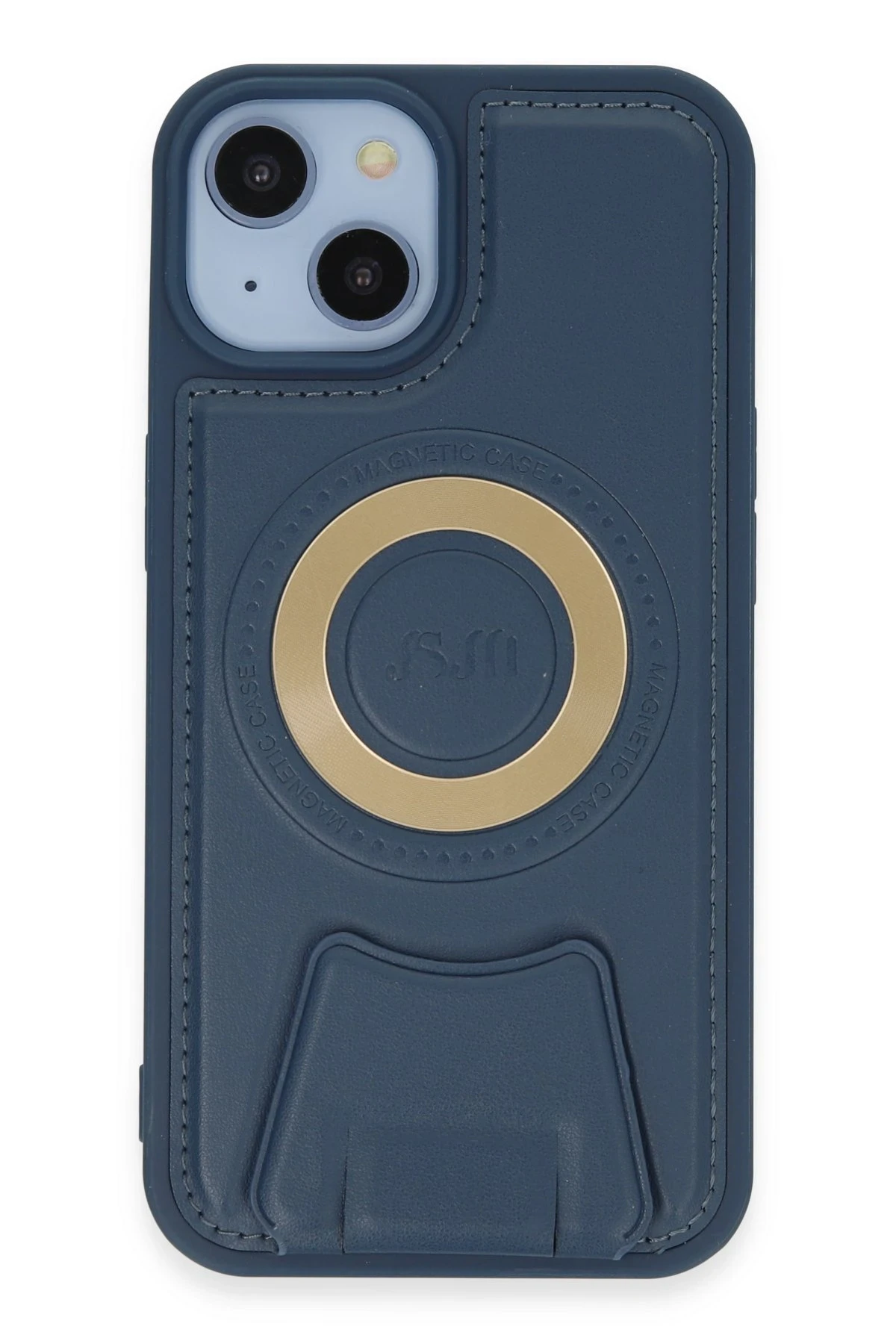 Newface iPhone 14 Kılıf Merkür Magneticsafe Standlı Kapak - Lacivert