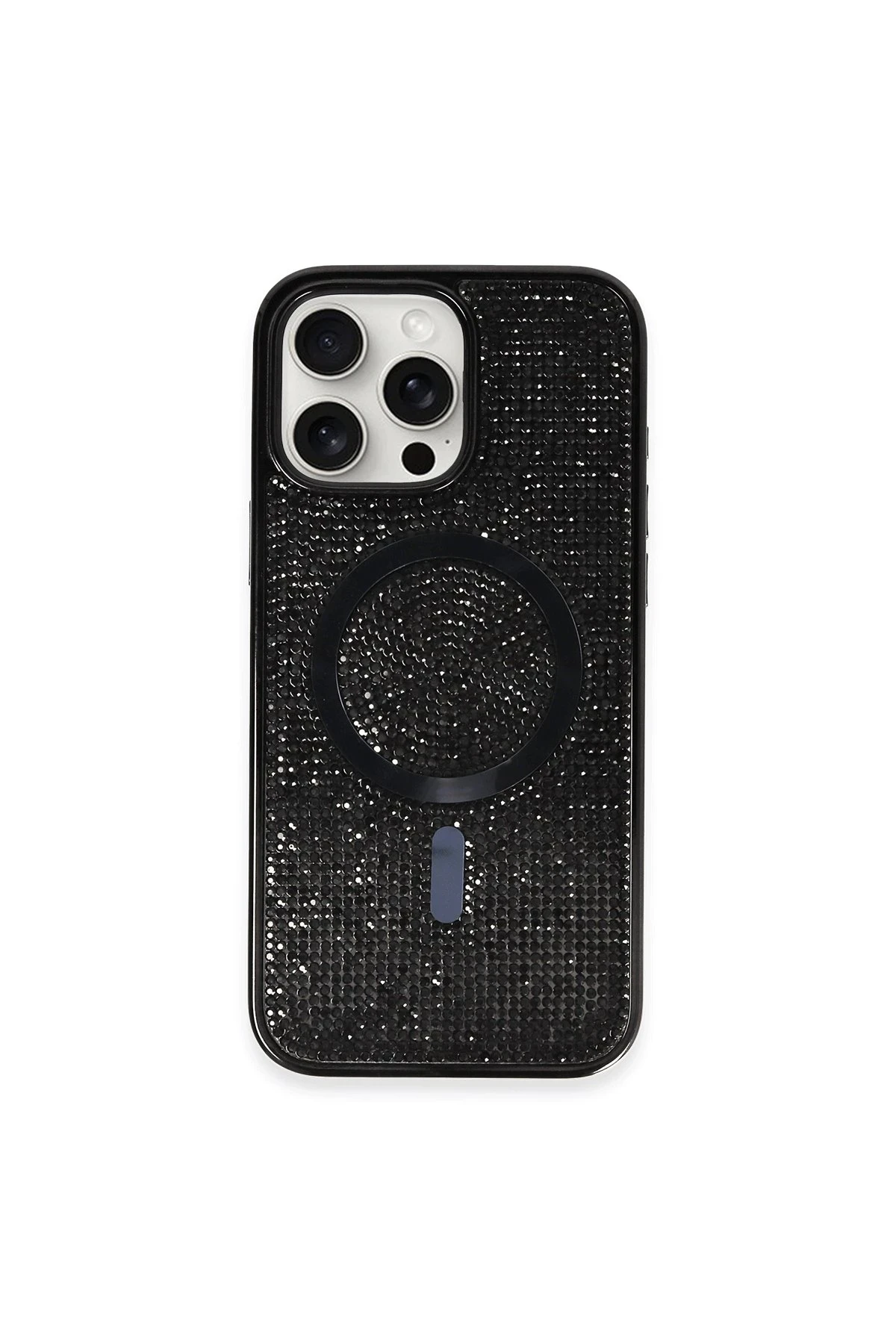 Newface iPhone 16 Pro Kılıf Diamond Magsafe Kapak - Siyah