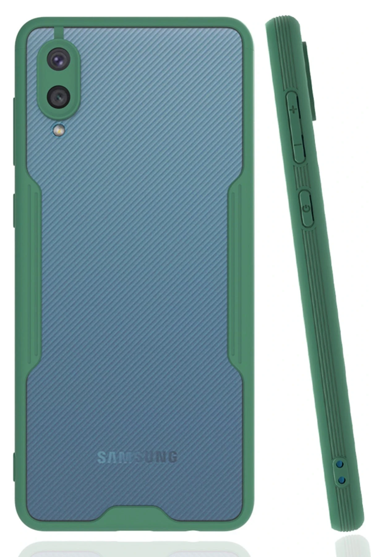 Newface Samsung Galaxy A02 Kılıf Platin Silikon - Yeşil