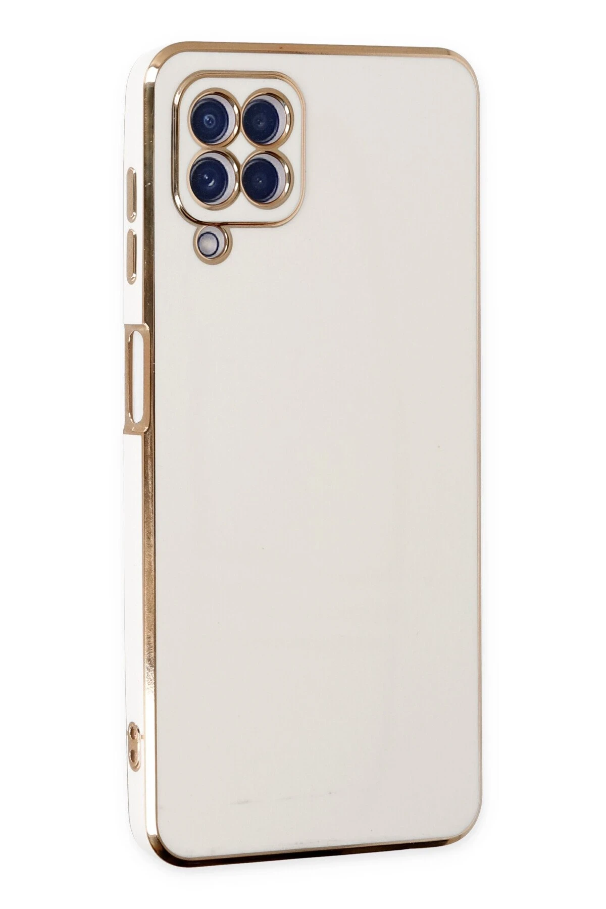 Newface Samsung Galaxy A12 Kılıf Volet Silikon - Beyaz