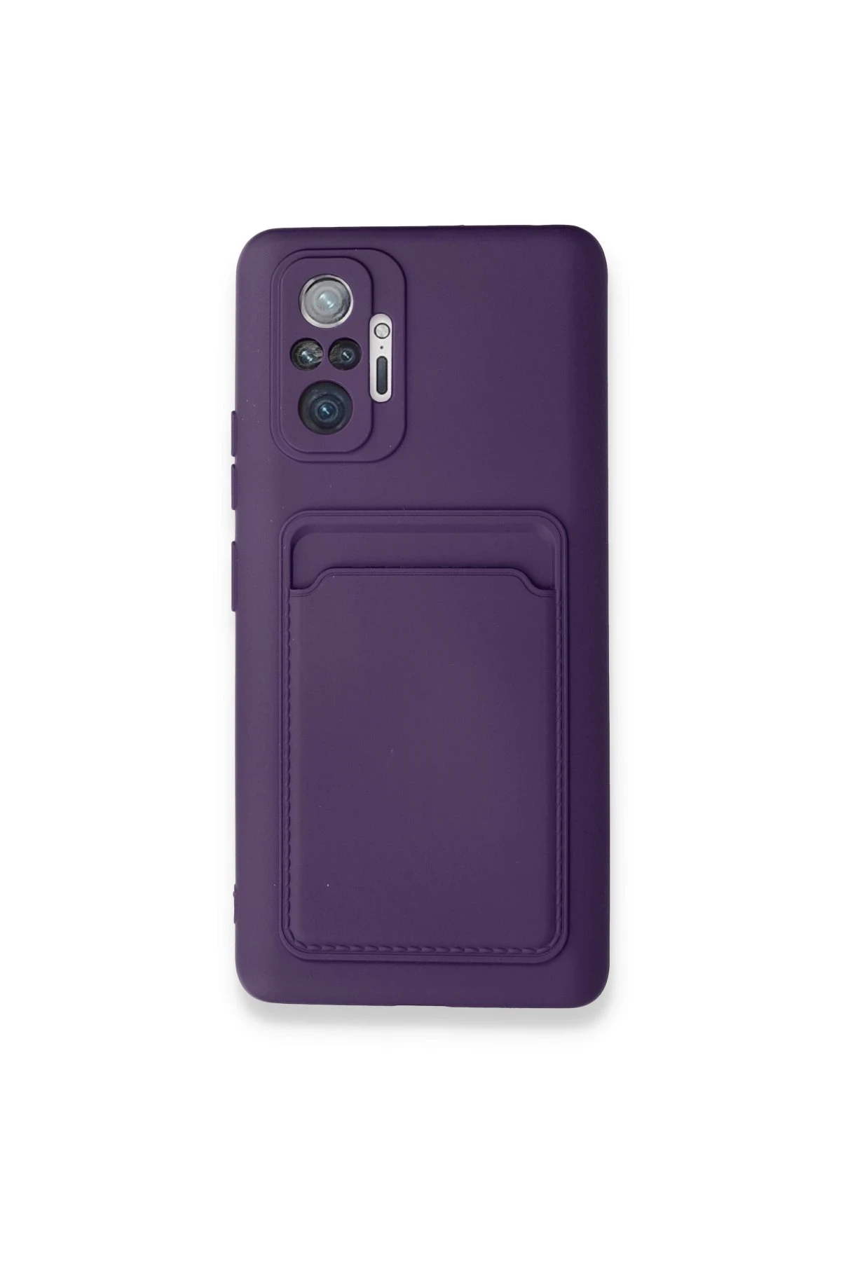 Newface Xiaomi Redmi Note 10 Pro Kılıf Kelvin Kartvizitli Silikon - Derin Mor